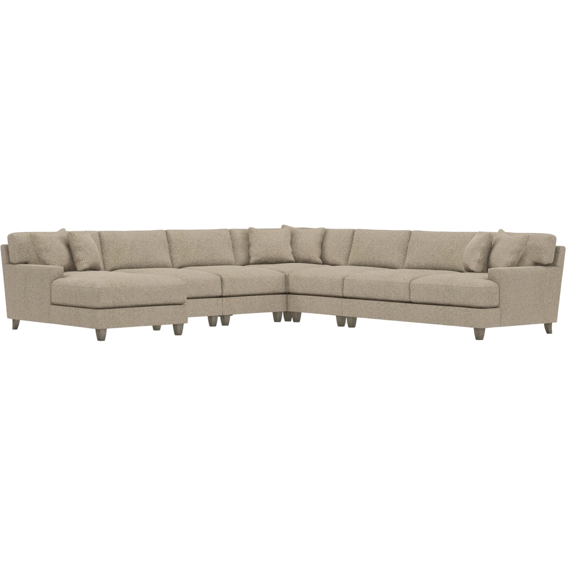 Mila 6-Piece Fabric Sectional by Bernhardt in wdf, 789 portobello. Made from unique in a unique style.
