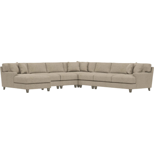 Mila 6-Piece Fabric Sectional by Bernhardt in wdf, 789 portobello. Made from unique in a unique style.