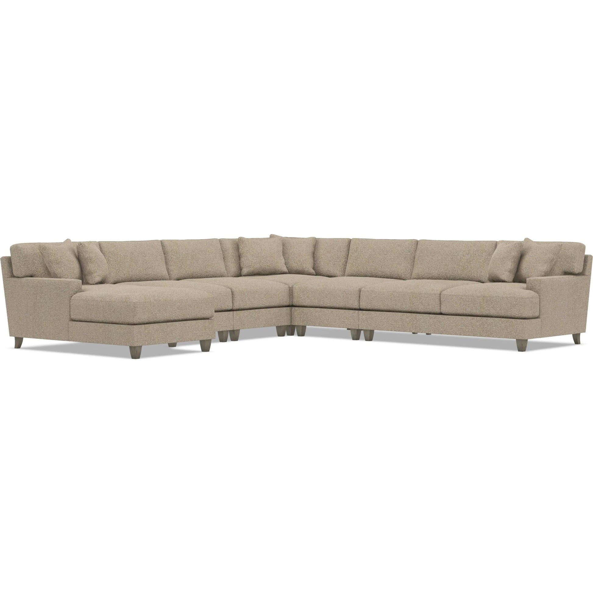 Mila 6-Piece Fabric Sectional by Bernhardt in wdf, 789 portobello. Made from unique in a unique style.