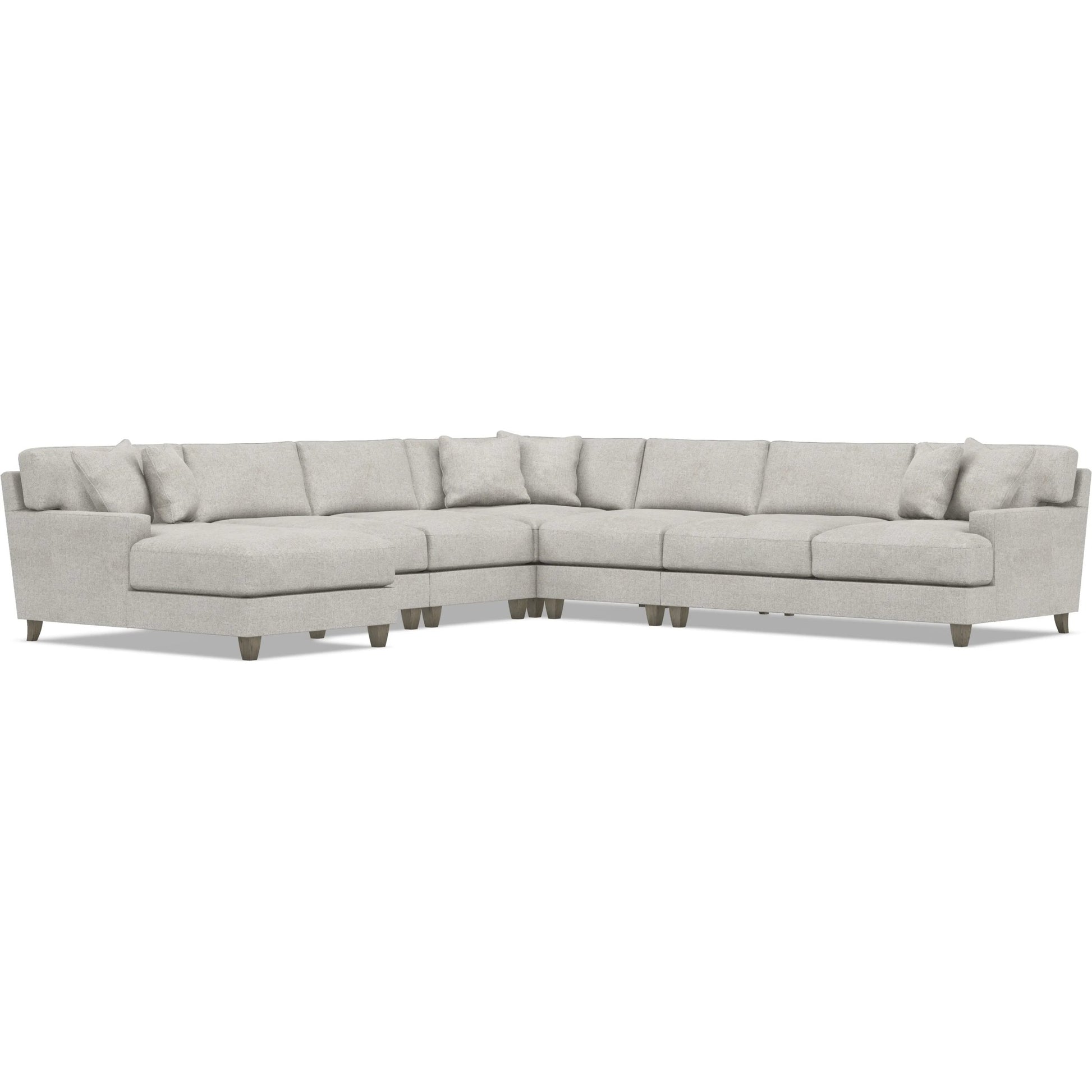 Mila 6-Piece Fabric Sectional by Bernhardt in wdf, 789 portobello. Made from unique in a unique style.