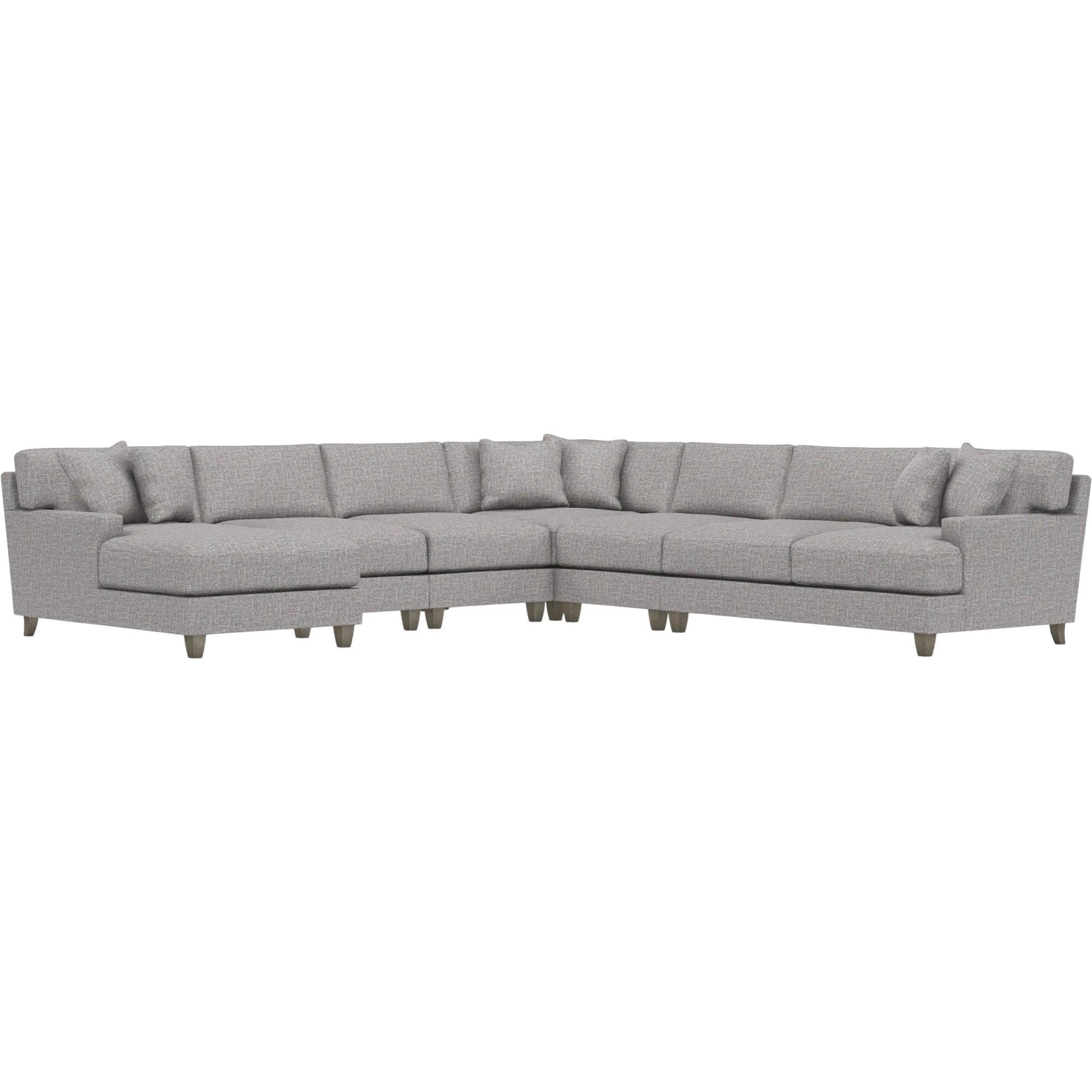 Mila 6-Piece Fabric Sectional by Bernhardt in wdf, 789 portobello. Made from unique in a unique style.