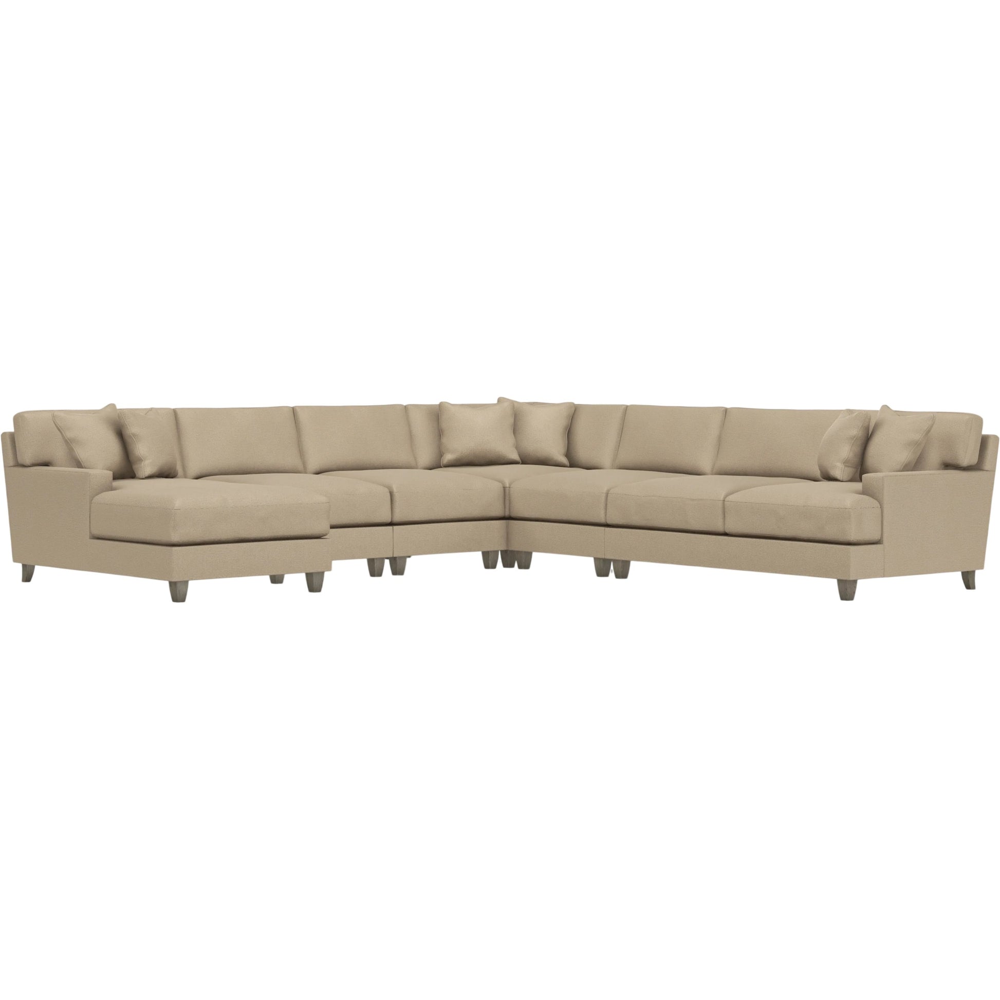Mila 6-Piece Fabric Sectional by Bernhardt in wdf, 789 portobello. Made from unique in a unique style.