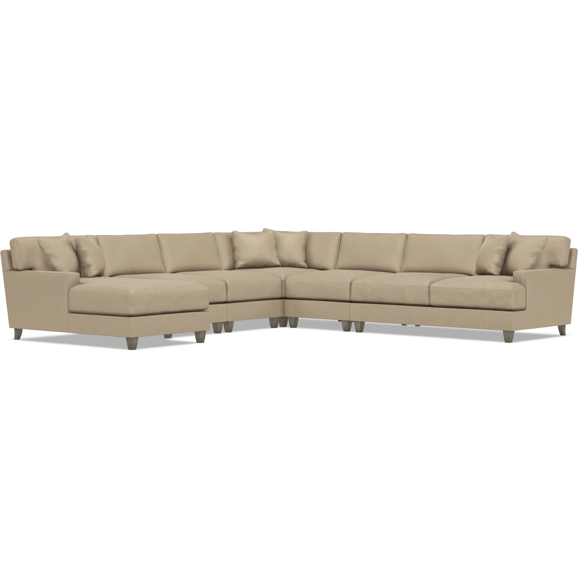 Mila 6-Piece Fabric Sectional by Bernhardt in wdf, 789 portobello. Made from unique in a unique style.