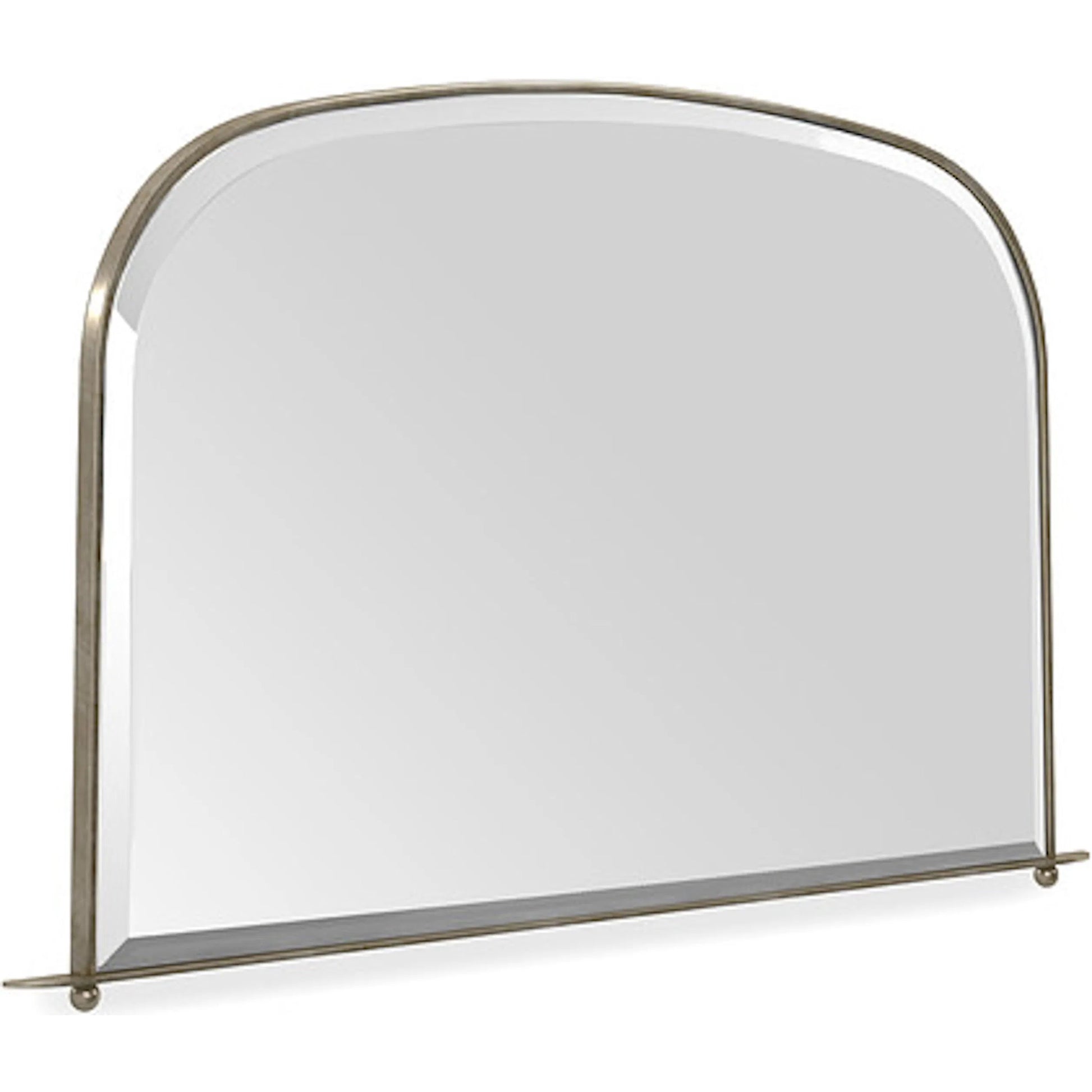 Replique Mirror by Caracole in brushed gold. Made from metal, mirror in a transitional style.