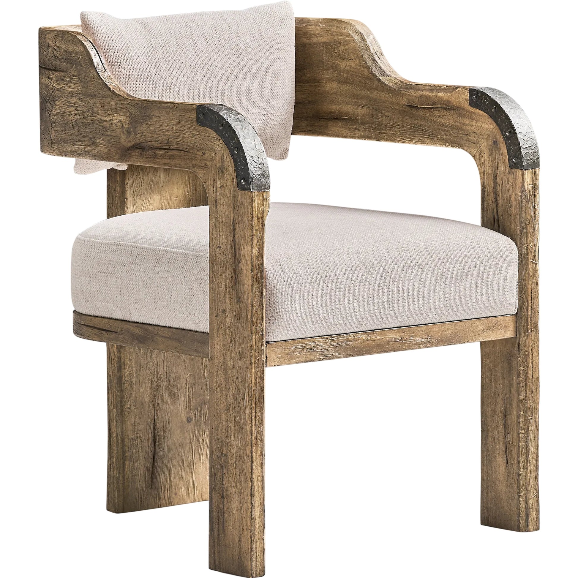 Stone Ridge Upholstered Arm Chair (Set of 2) by Jonathan Charles in tully light acacia. Made from acacia in a cottage & farmhouse style.
