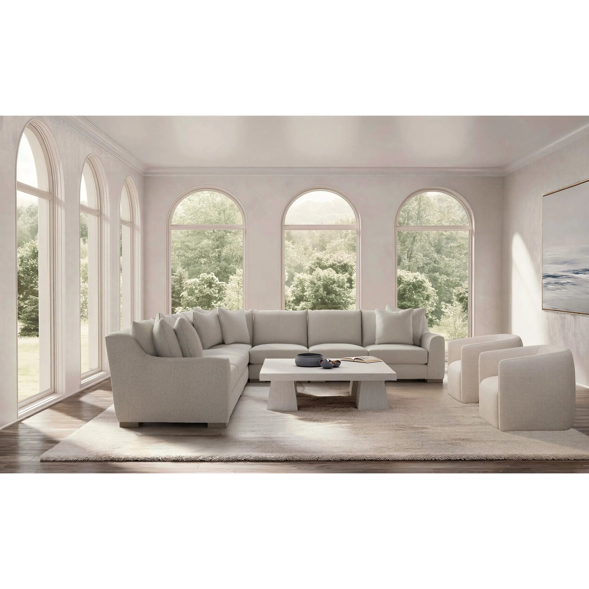 Gabi 5-Piece Fabric Sectional by Bernhardt in wdf, 789 portobello. Made from unique in a unique style.