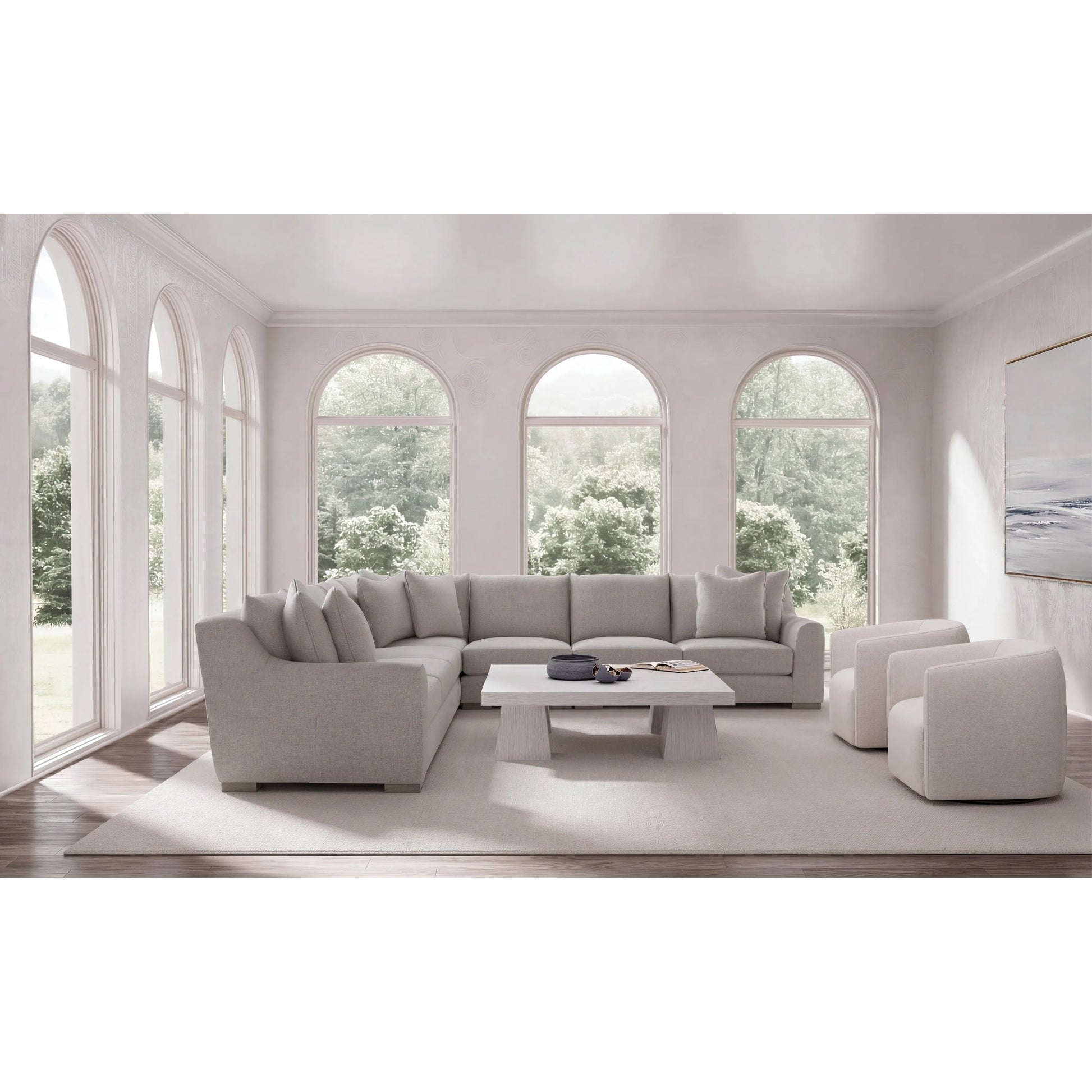 Gabi 5-Piece Fabric Sectional by Bernhardt in wdf, 789 portobello. Made from unique in a unique style.