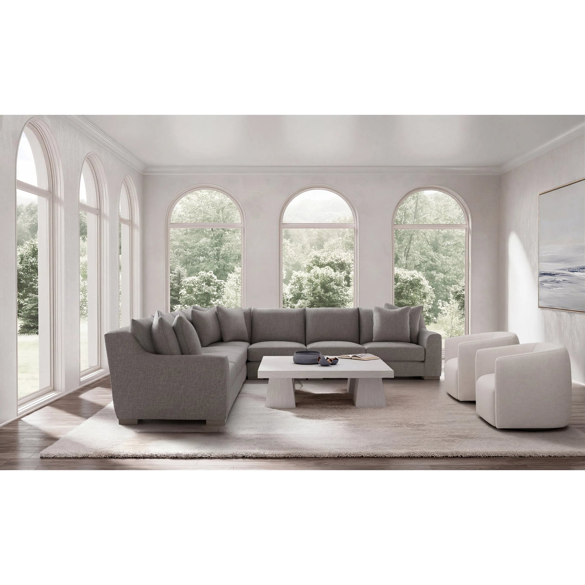 Gabi 5-Piece Fabric Sectional by Bernhardt in wdf, 789 portobello. Made from unique in a unique style.