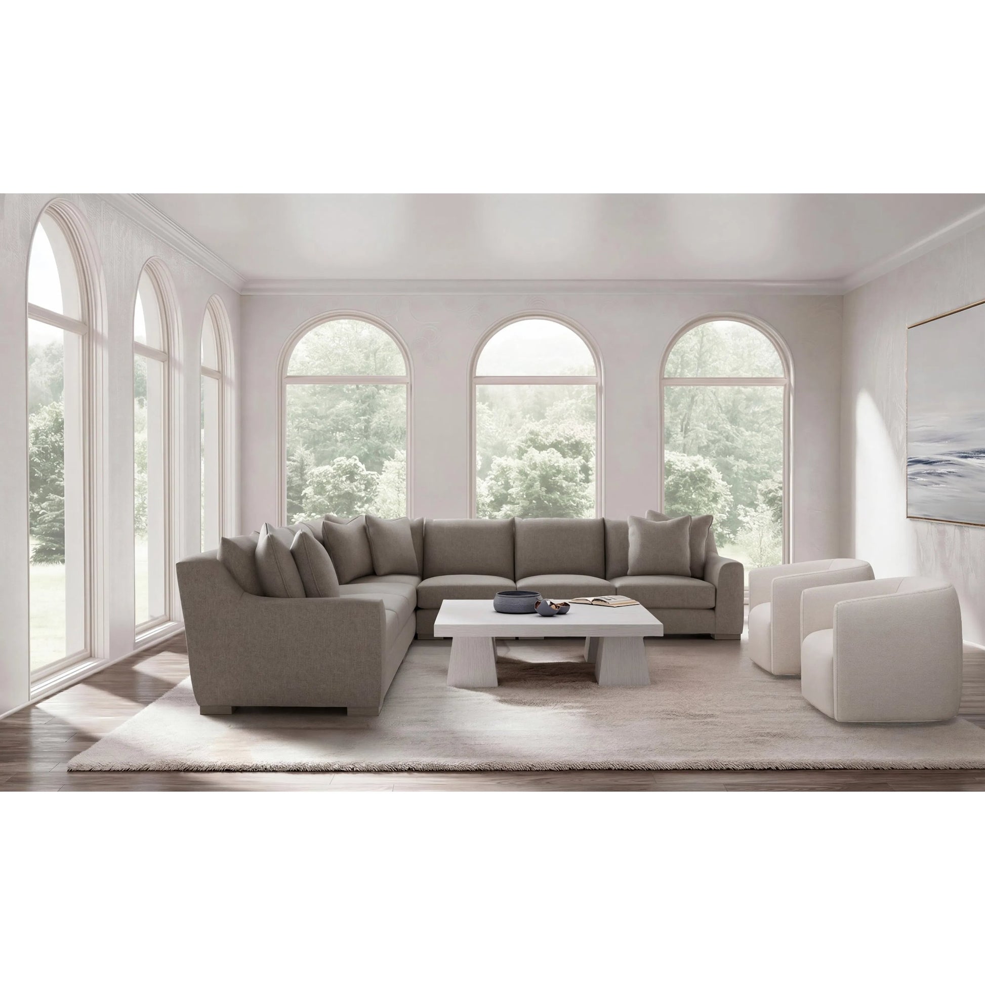 Gabi 5-Piece Fabric Sectional by Bernhardt in wdf, 789 portobello. Made from unique in a unique style.