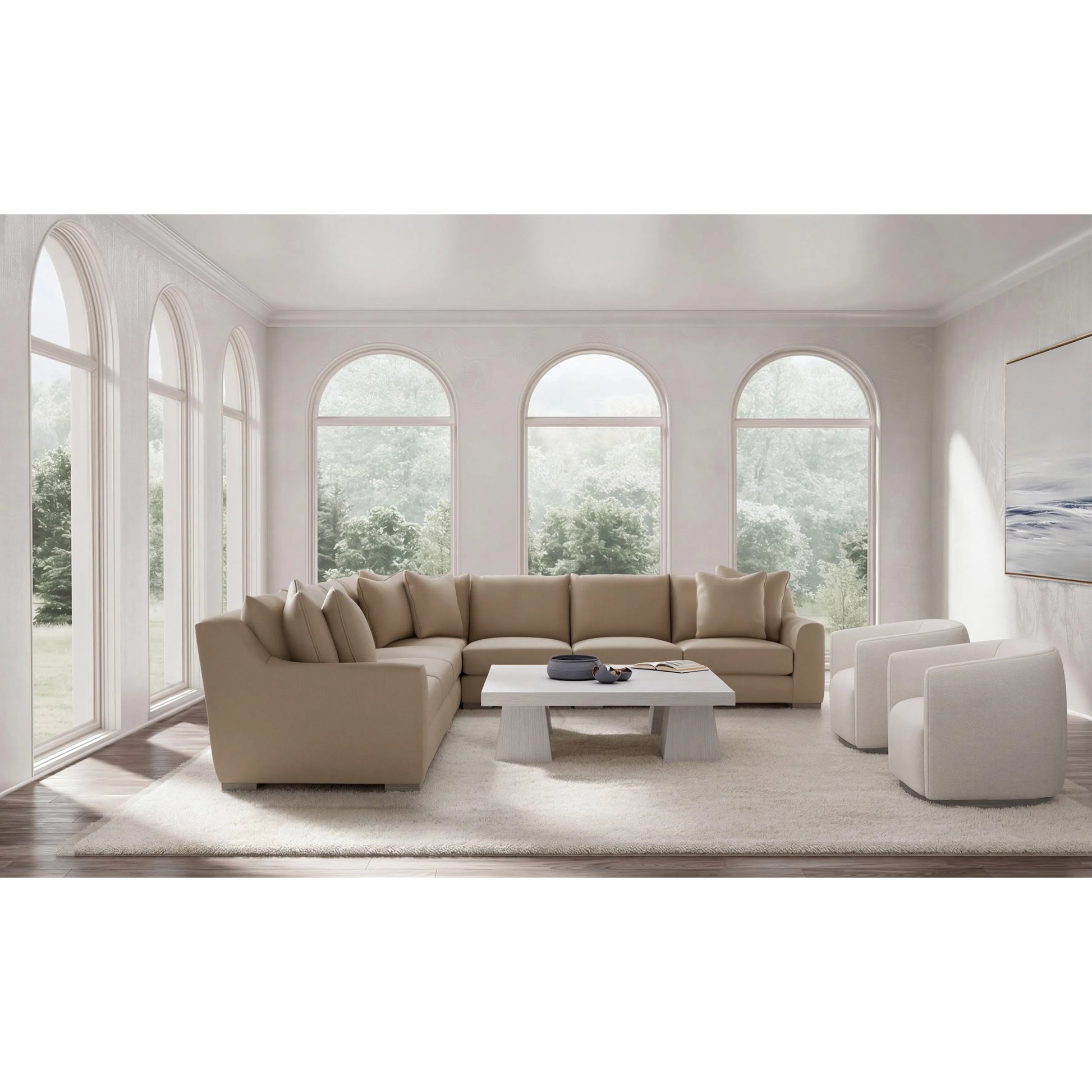 Gabi 5-Piece Fabric Sectional by Bernhardt in wdf, 789 portobello. Made from unique in a unique style.