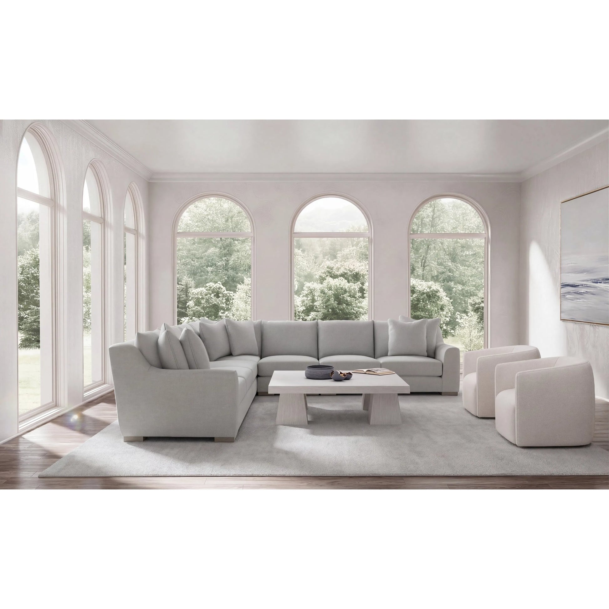 Gabi 5-Piece Fabric Sectional by Bernhardt in wdf, 789 portobello. Made from unique in a unique style.