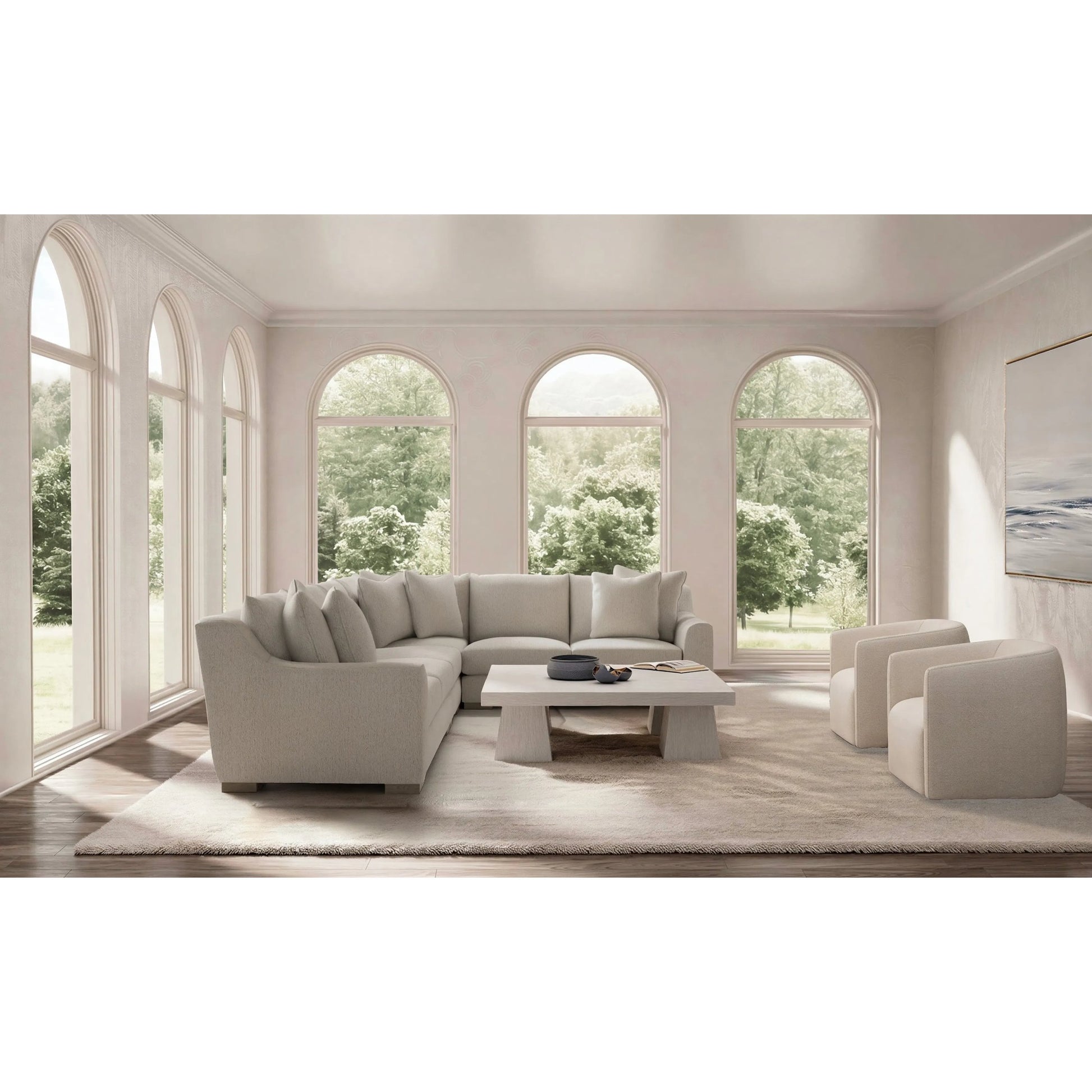 Gabi 4-Piece Fabric Sectional by Bernhardt in wdf, 789 portobello. Made from unique in a unique style.