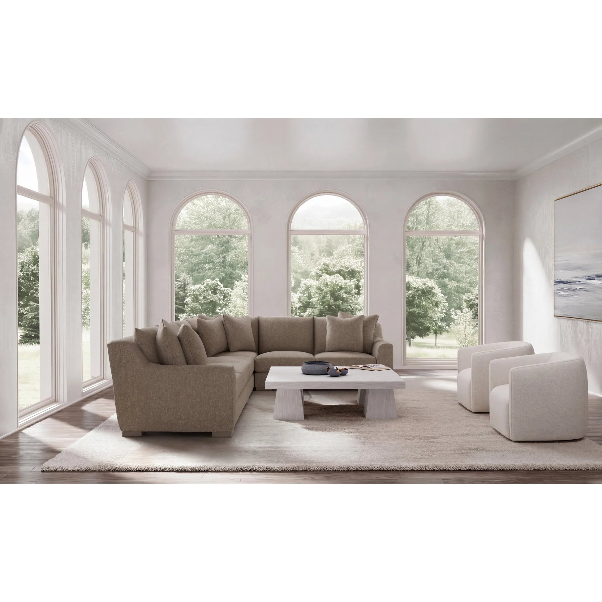 Gabi 4-Piece Fabric Sectional by Bernhardt in wdf, 789 portobello. Made from unique in a unique style.
