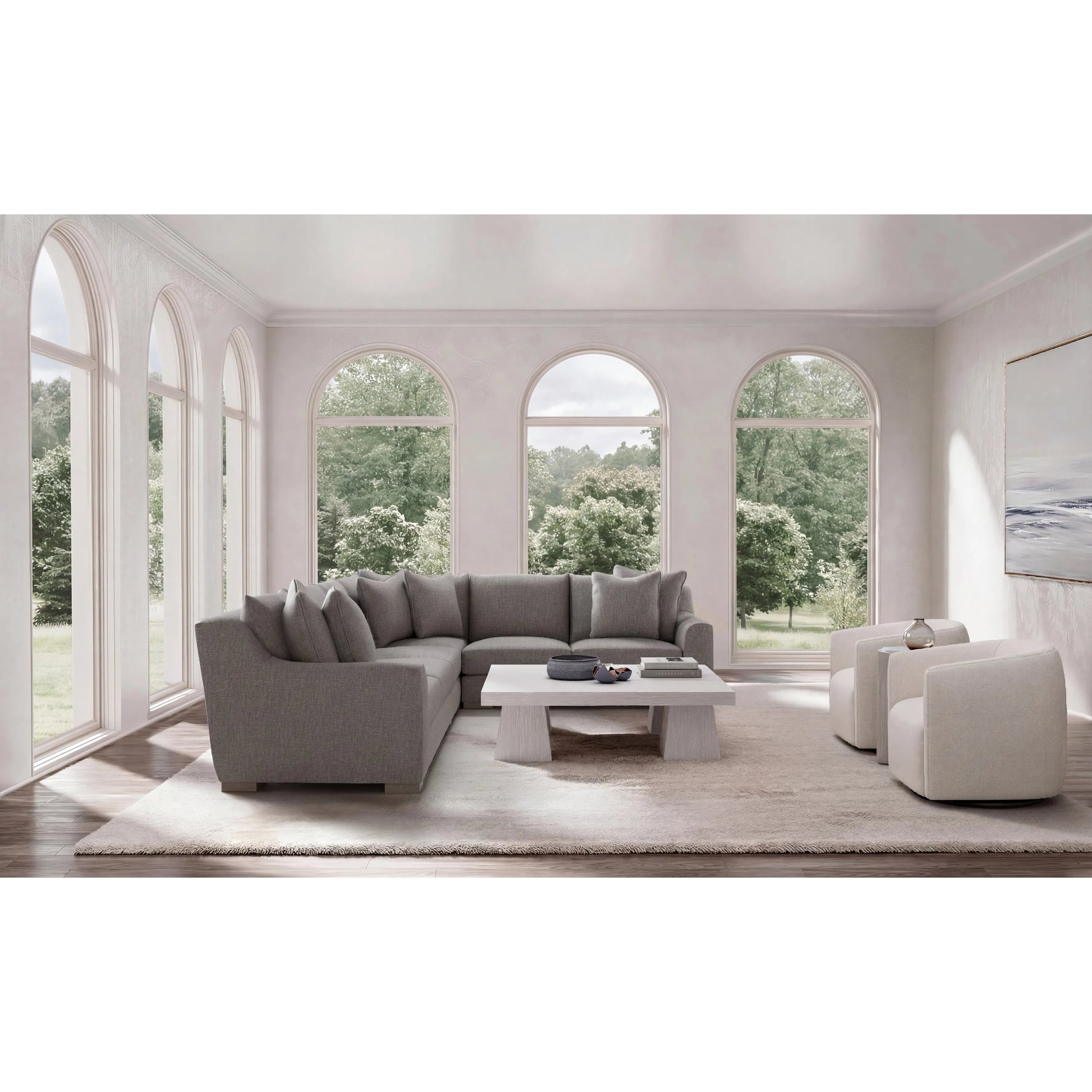 Gabi 4-Piece Fabric Sectional by Bernhardt in wdf, 789 portobello. Made from unique in a unique style.