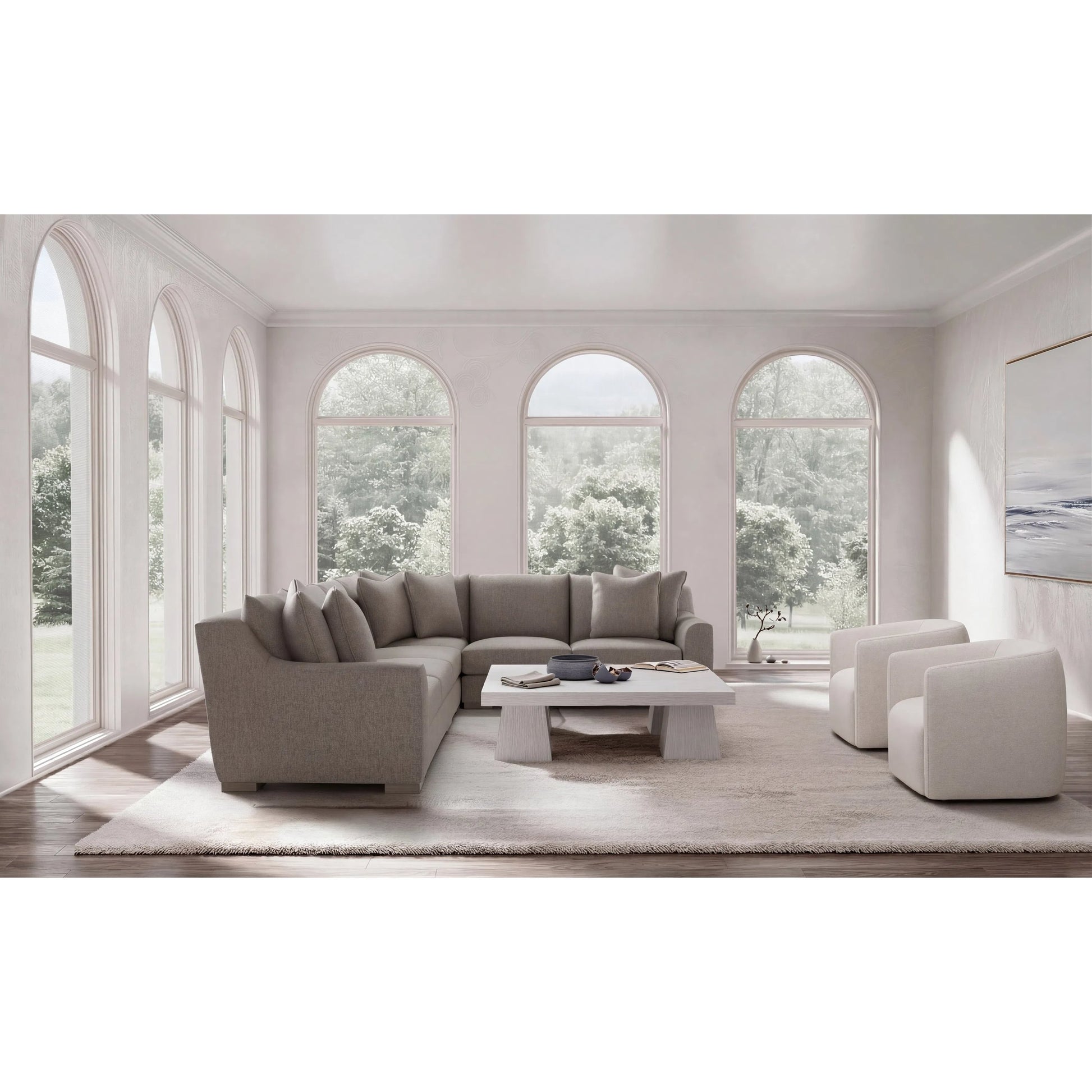 Gabi 4-Piece Fabric Sectional by Bernhardt in wdf, 789 portobello. Made from unique in a unique style.