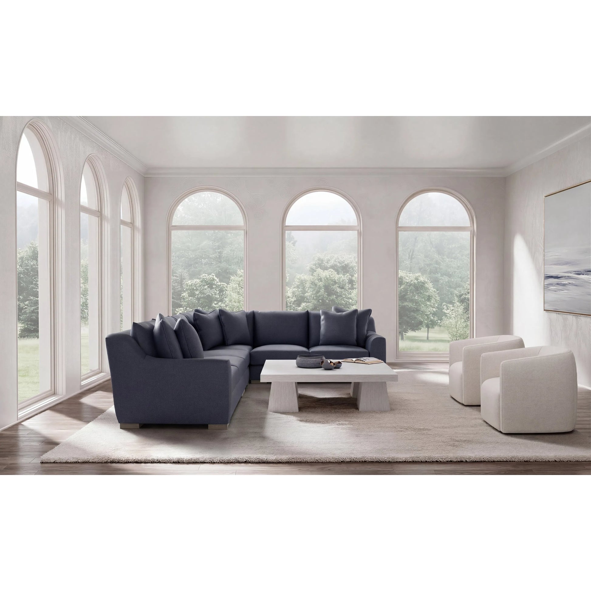 Gabi 4-Piece Fabric Sectional by Bernhardt in wdf, 789 portobello. Made from unique in a unique style.
