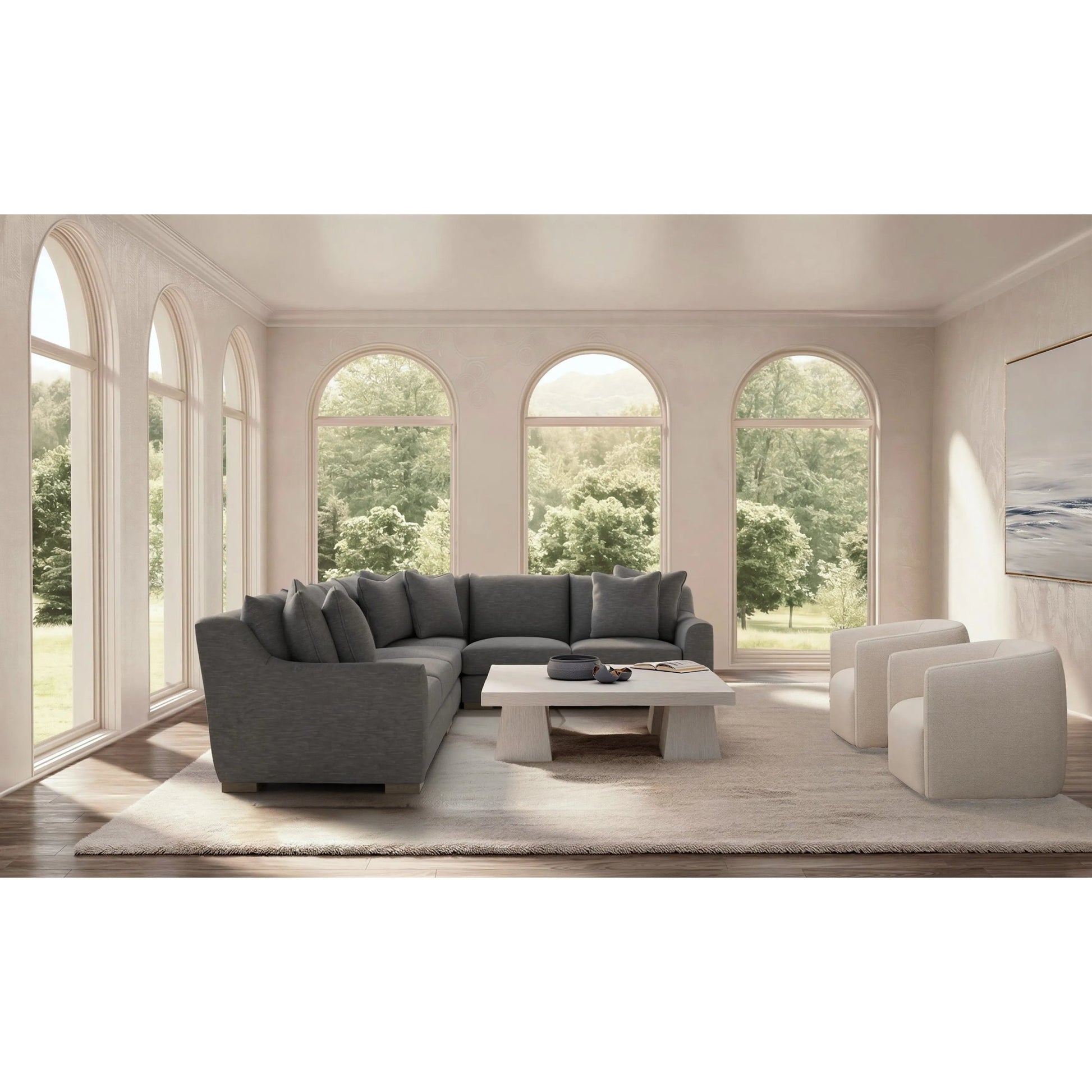 Gabi 4-Piece Fabric Sectional by Bernhardt in wdf, 789 portobello. Made from unique in a unique style.