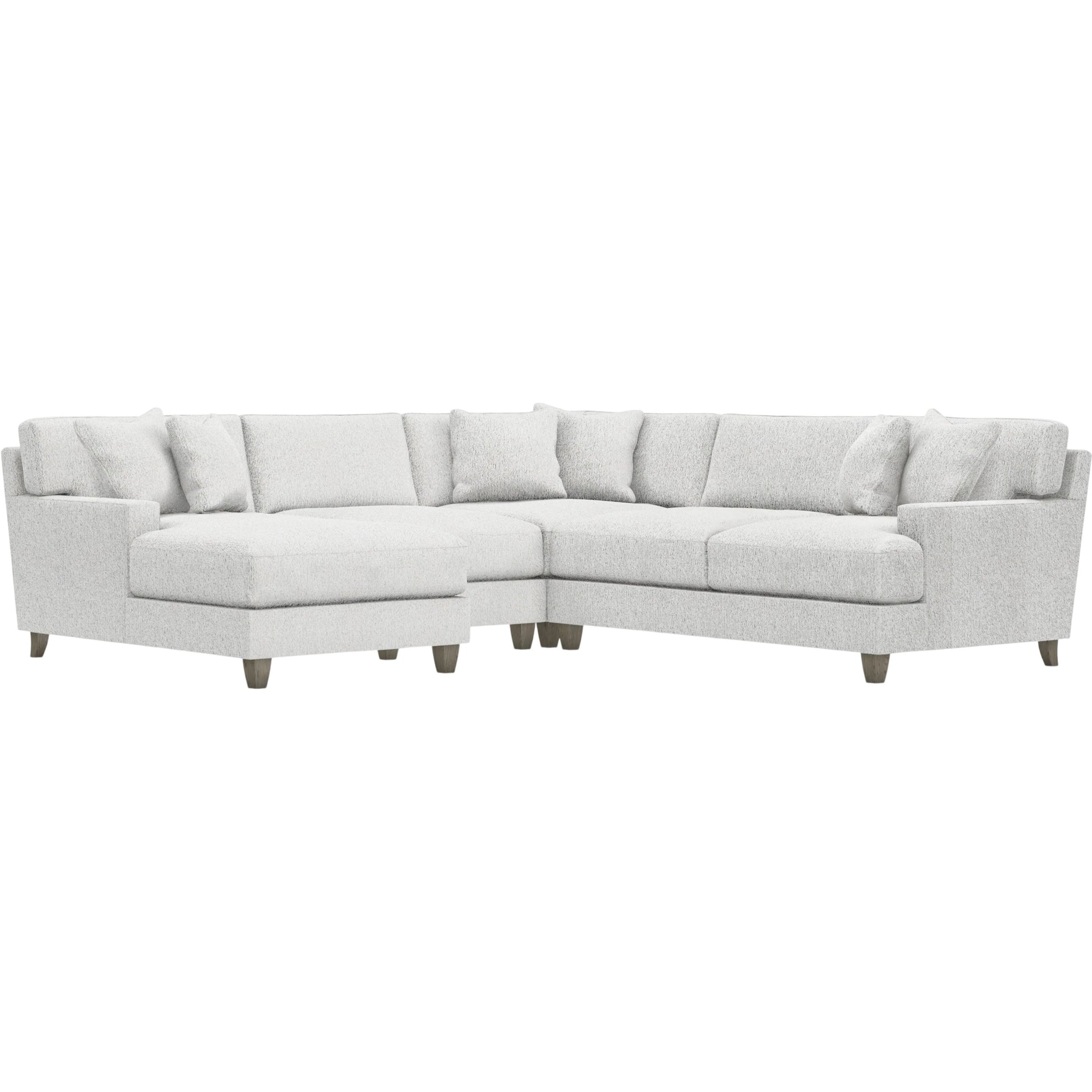 Mila 4-Piece Fabric Sectional by Bernhardt in wdf, 789 portobello. Made from unique in a unique style.