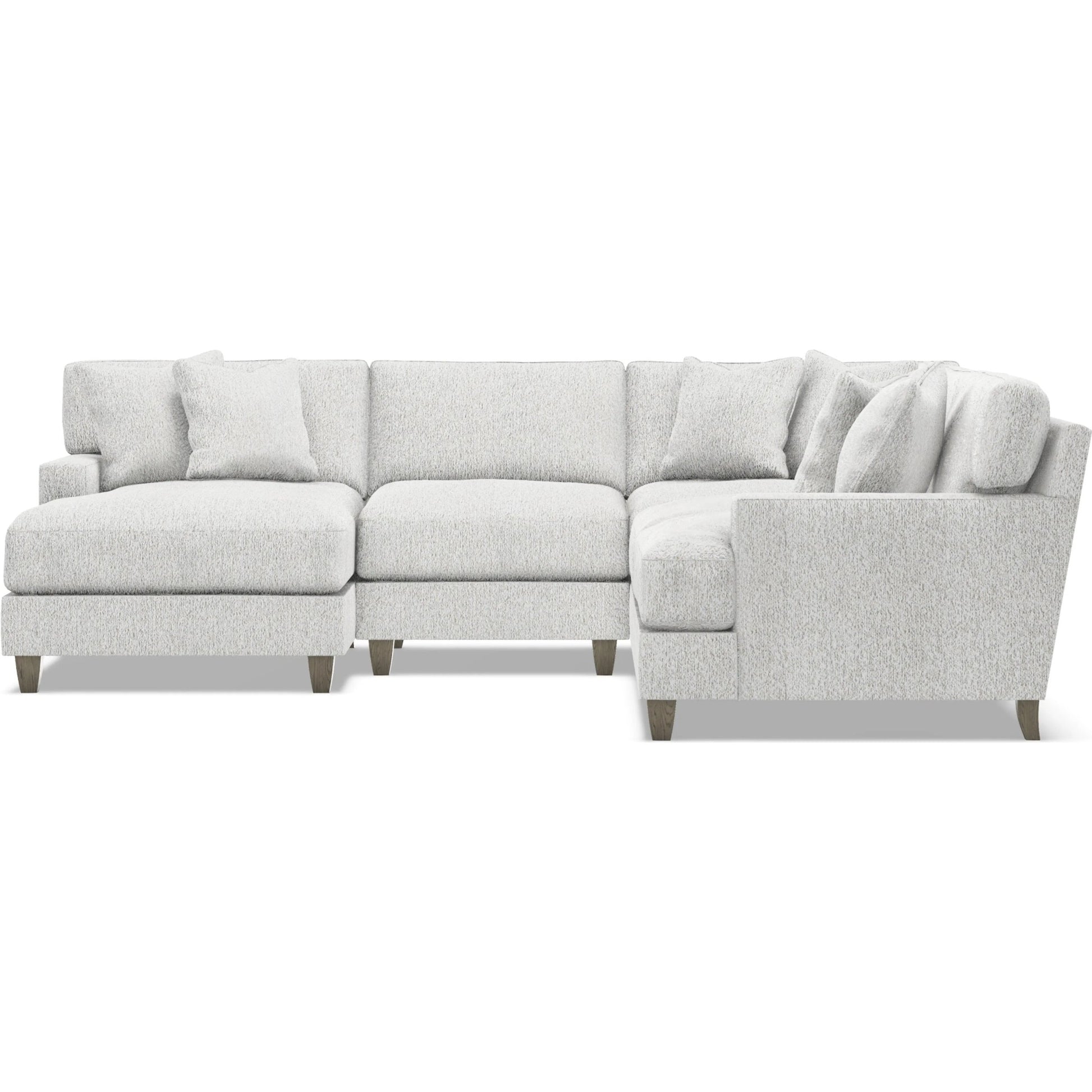 Mila 4-Piece Fabric Sectional by Bernhardt in wdf, 789 portobello. Made from unique in a unique style.