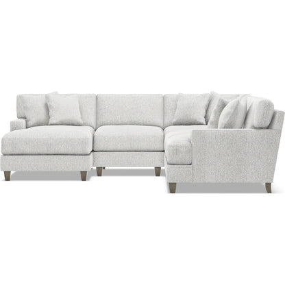 Mila 4-Piece Fabric Sectional by Bernhardt in wdf, 789 portobello. Made from unique in a unique style.