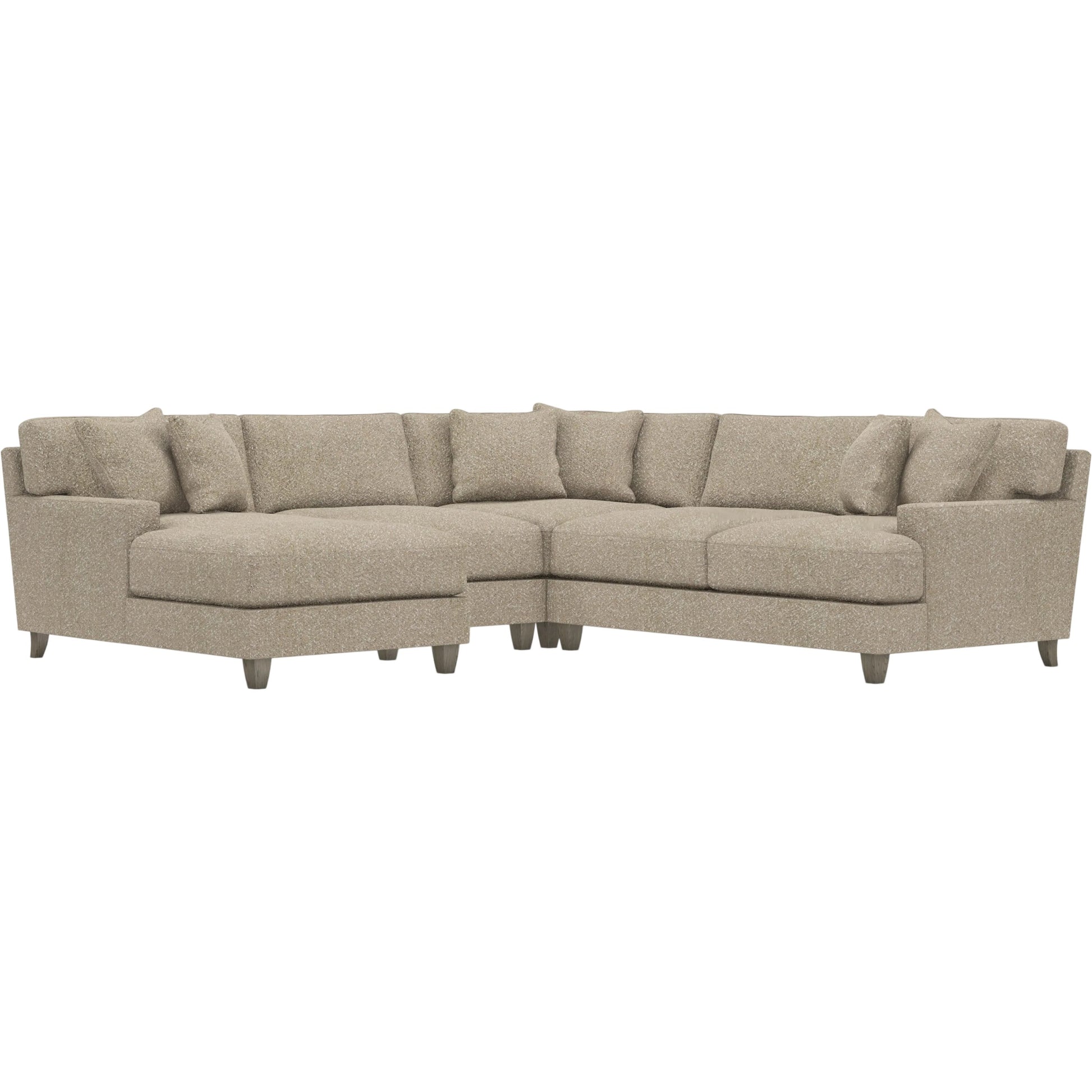 Mila 4-Piece Fabric Sectional by Bernhardt in wdf, 789 portobello. Made from unique in a unique style.