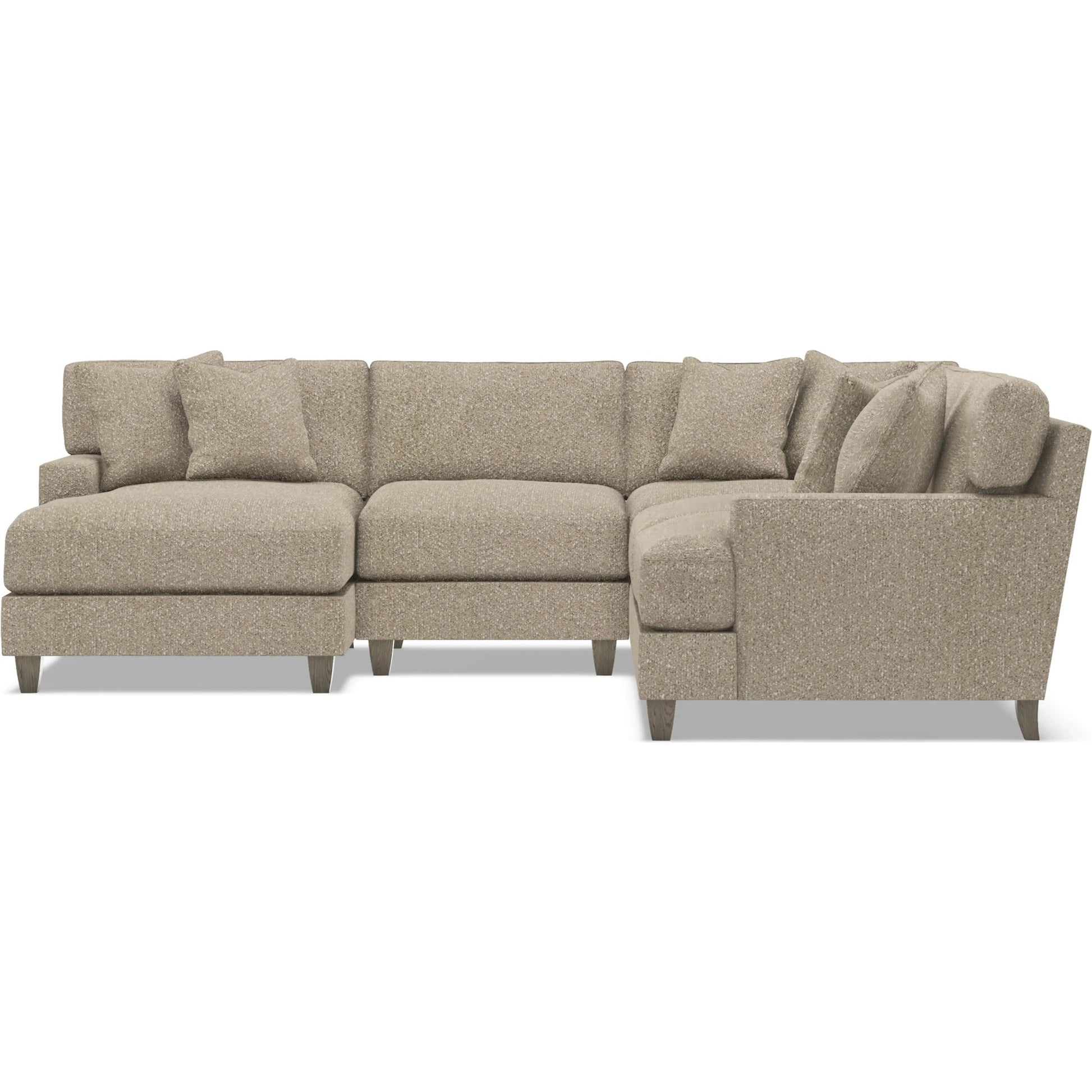 Mila 4-Piece Fabric Sectional by Bernhardt in wdf, 789 portobello. Made from unique in a unique style.