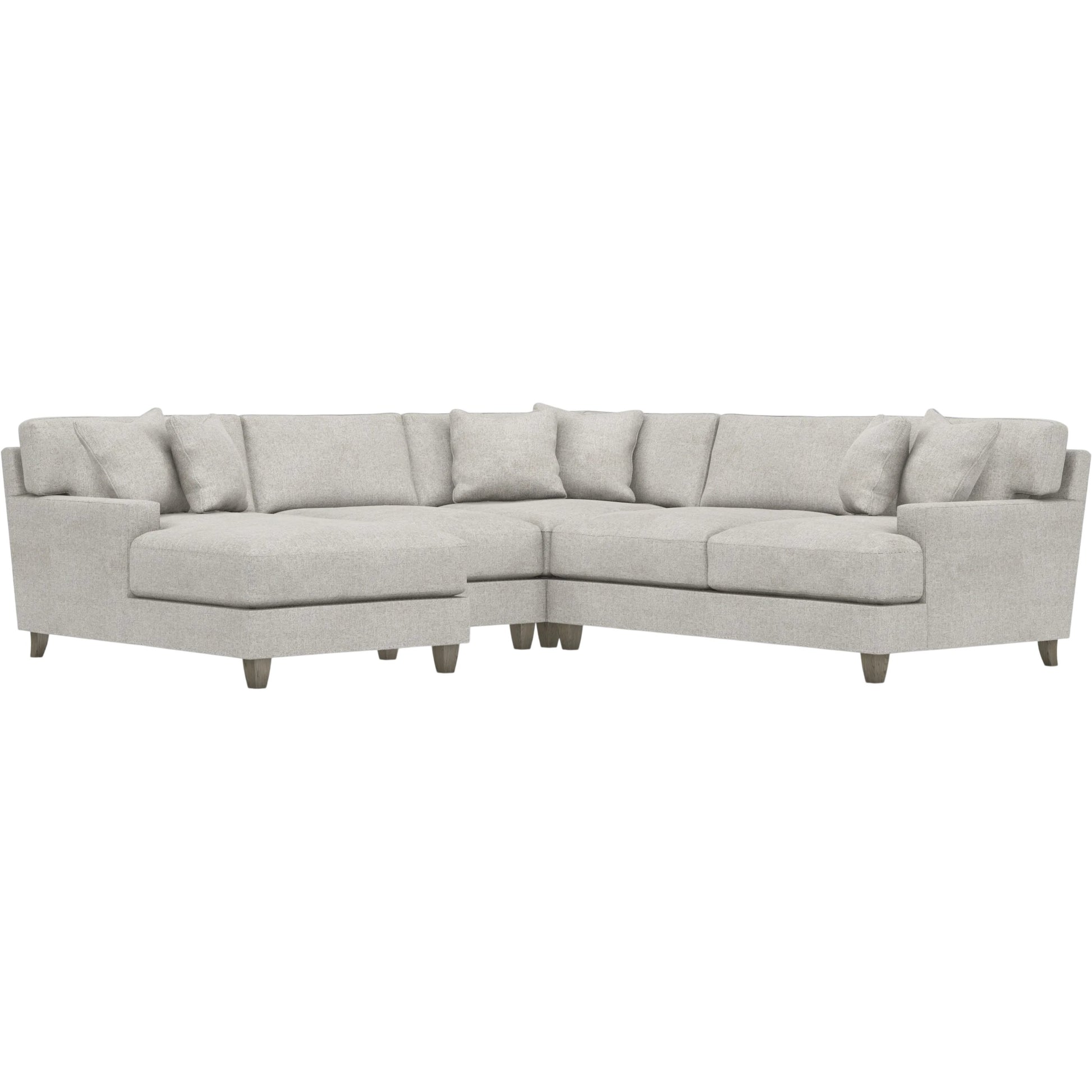 Mila 4-Piece Fabric Sectional by Bernhardt in wdf, 789 portobello. Made from unique in a unique style.