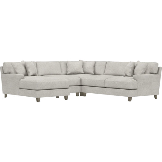 Mila 4-Piece Fabric Sectional by Bernhardt in wdf, 789 portobello. Made from unique in a unique style.