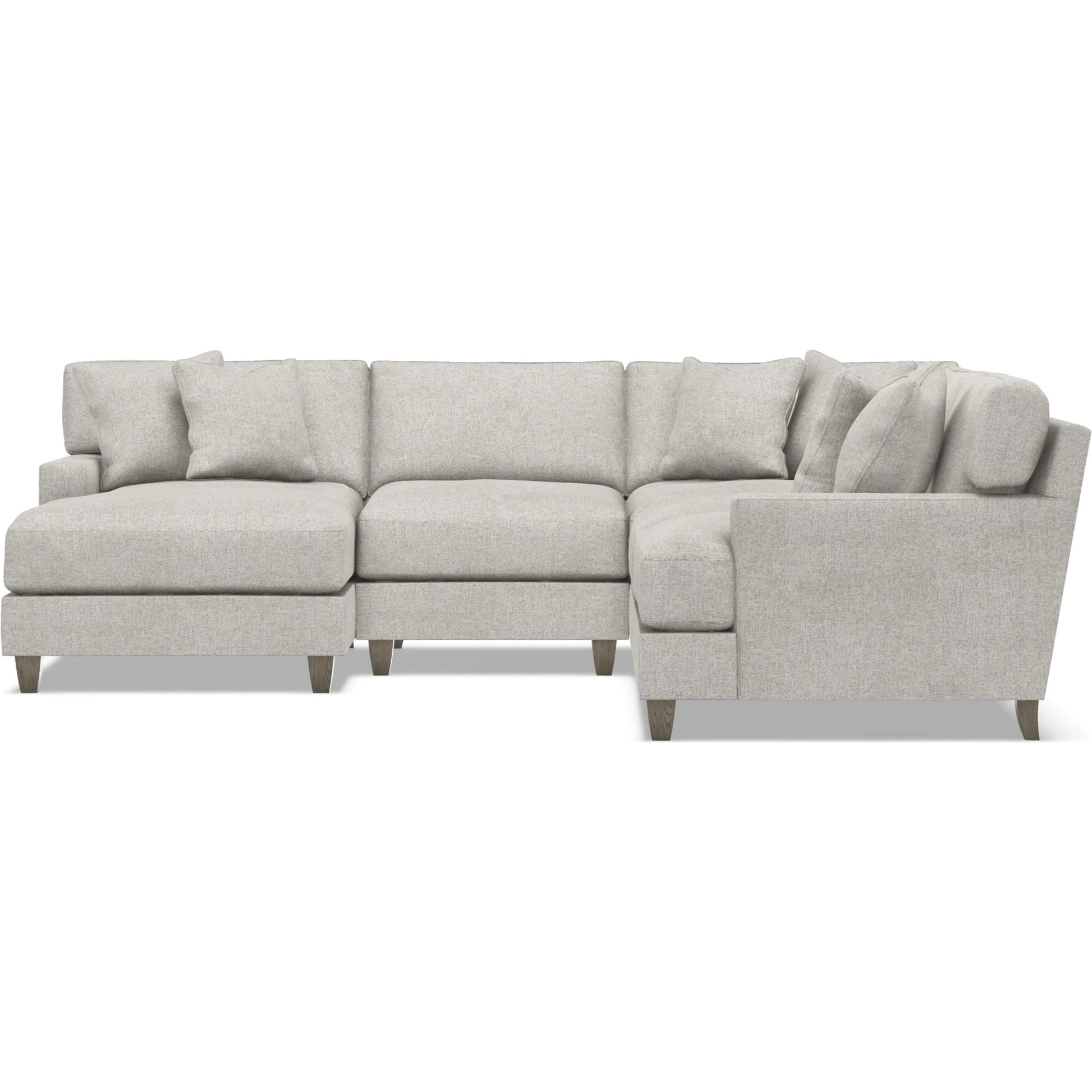 Mila 4-Piece Fabric Sectional by Bernhardt in wdf, 789 portobello. Made from unique in a unique style.
