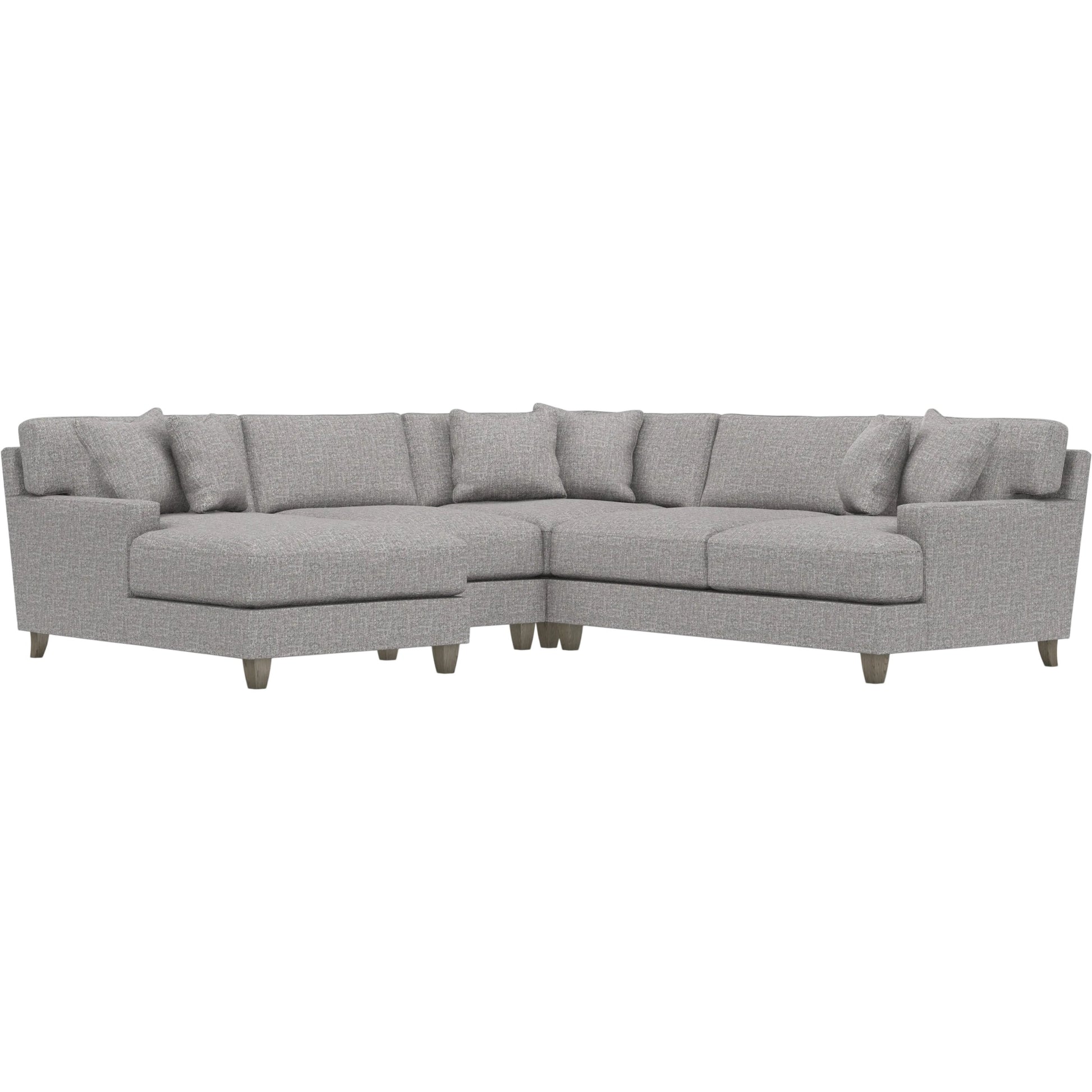 Mila 4-Piece Fabric Sectional by Bernhardt in wdf, 789 portobello. Made from unique in a unique style.