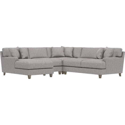 Mila 4-Piece Fabric Sectional by Bernhardt in wdf, 789 portobello. Made from unique in a unique style.