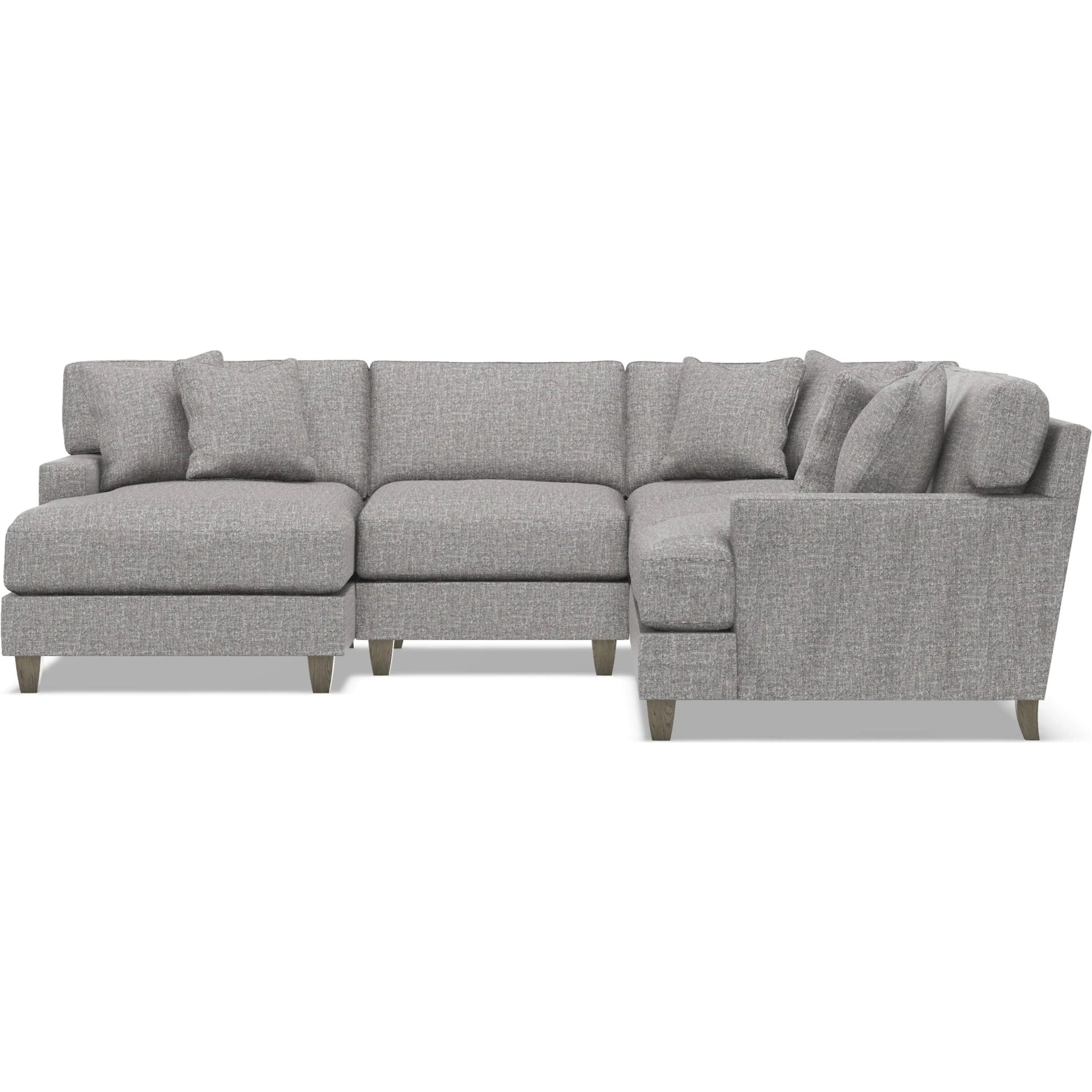 Mila 4-Piece Fabric Sectional by Bernhardt in wdf, 789 portobello. Made from unique in a unique style.