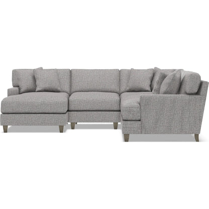 Mila 4-Piece Fabric Sectional by Bernhardt in wdf, 789 portobello. Made from unique in a unique style.