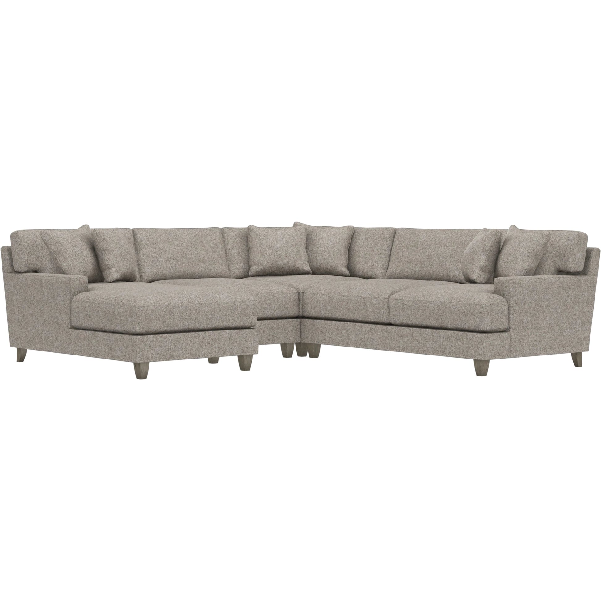 Mila 4-Piece Fabric Sectional by Bernhardt in wdf, 789 portobello. Made from unique in a unique style.