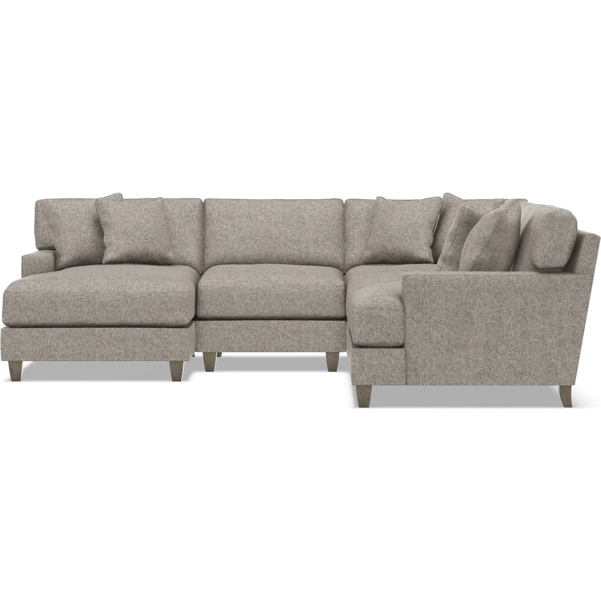 Mila 4-Piece Fabric Sectional by Bernhardt in wdf, 789 portobello. Made from unique in a unique style.