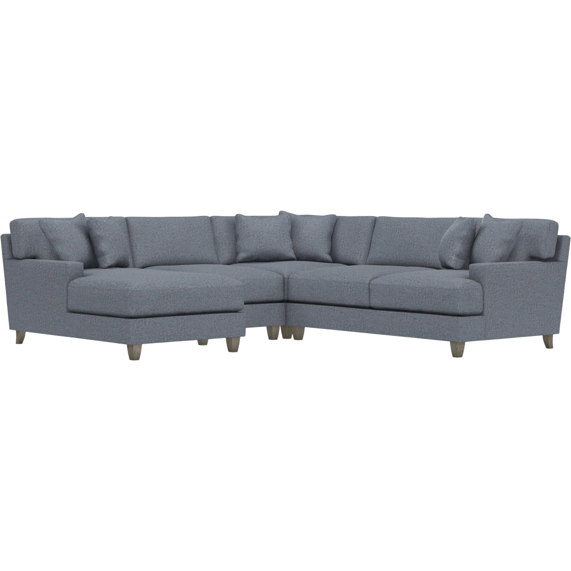 Mila 4-Piece Fabric Sectional by Bernhardt in wdf, 789 portobello. Made from unique in a unique style.