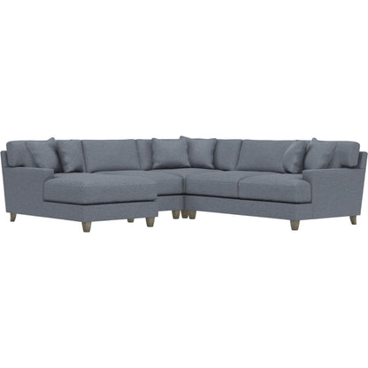 Mila 4-Piece Fabric Sectional by Bernhardt in wdf, 789 portobello. Made from unique in a unique style.