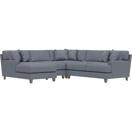 Mila 4-Piece Fabric Sectional by Bernhardt in wdf, 789 portobello. Made from unique in a unique style.