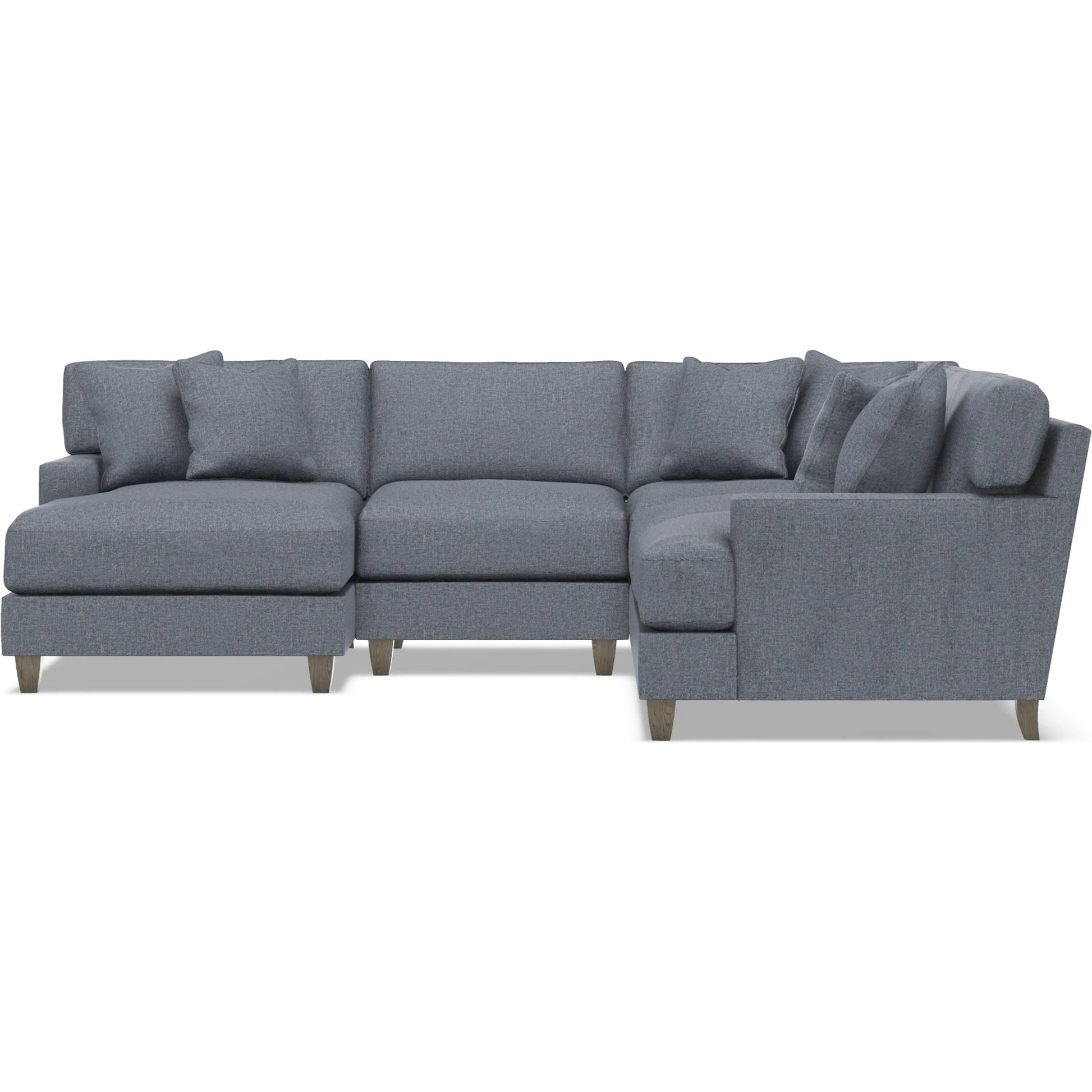 Mila 4-Piece Fabric Sectional by Bernhardt in wdf, 789 portobello. Made from unique in a unique style.