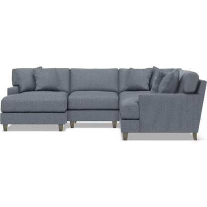 Mila 4-Piece Fabric Sectional by Bernhardt in wdf, 789 portobello. Made from unique in a unique style.