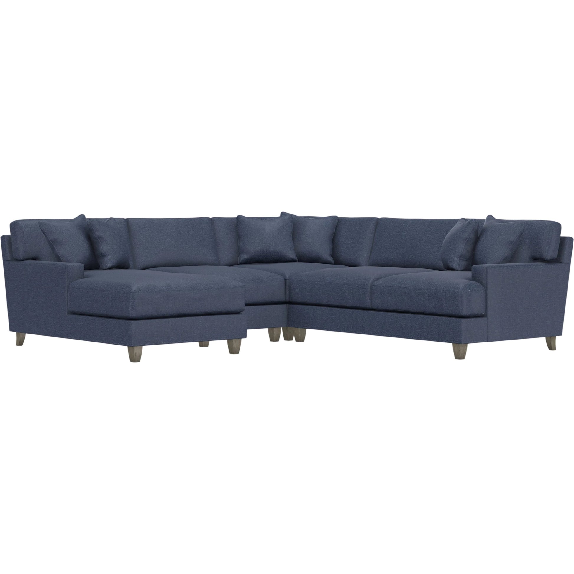 Mila 4-Piece Fabric Sectional by Bernhardt in wdf, 789 portobello. Made from unique in a unique style.