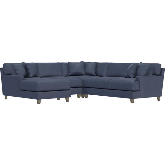 Mila 4-Piece Fabric Sectional by Bernhardt in wdf, 789 portobello. Made from unique in a unique style.