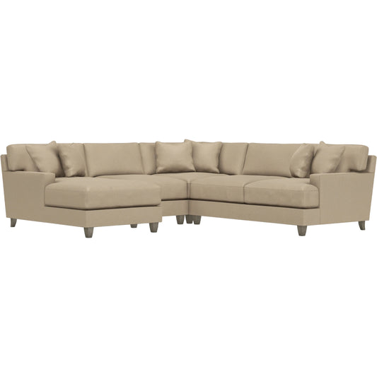 Mila 4-Piece Fabric Sectional by Bernhardt in wdf, 789 portobello. Made from unique in a unique style.