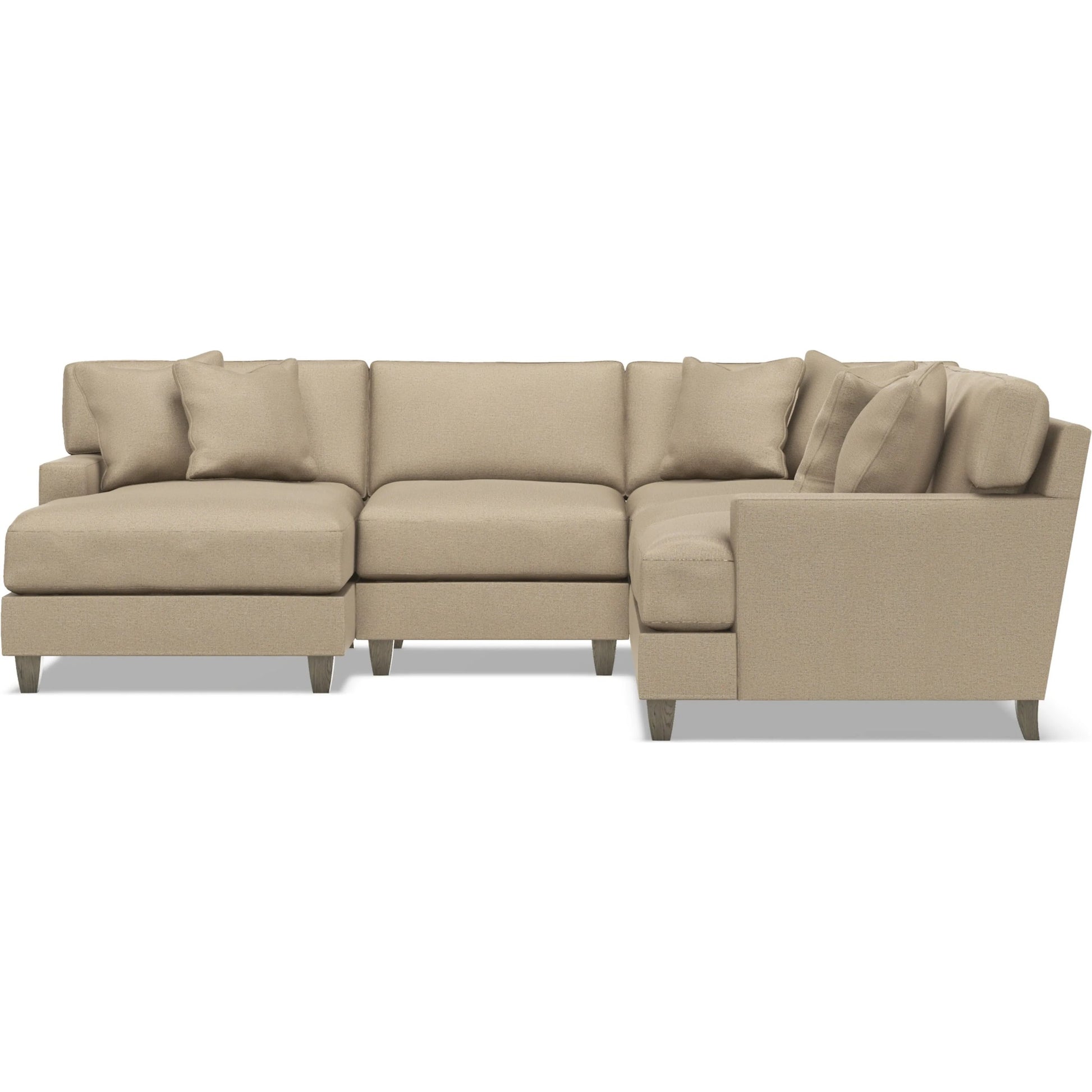 Mila 4-Piece Fabric Sectional by Bernhardt in wdf, 789 portobello. Made from unique in a unique style.