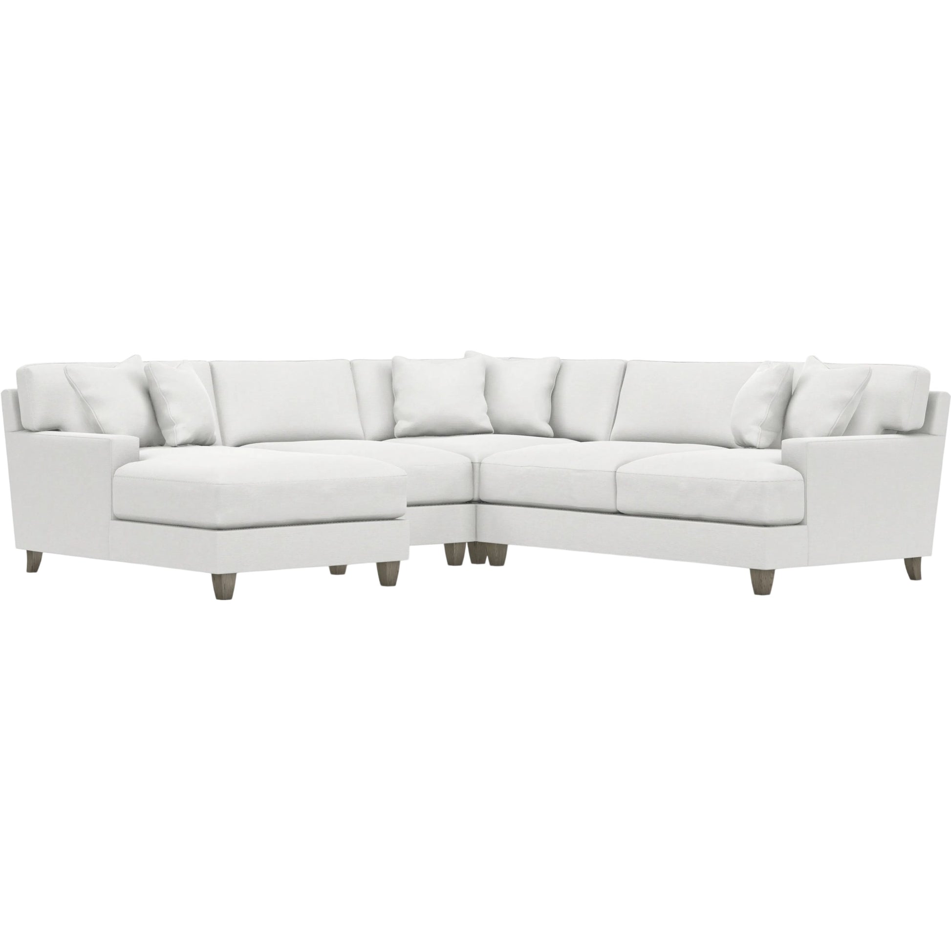 Mila 4-Piece Fabric Sectional by Bernhardt in wdf, 789 portobello. Made from unique in a unique style.