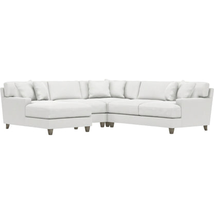 Mila 4-Piece Fabric Sectional by Bernhardt in wdf, 789 portobello. Made from unique in a unique style.