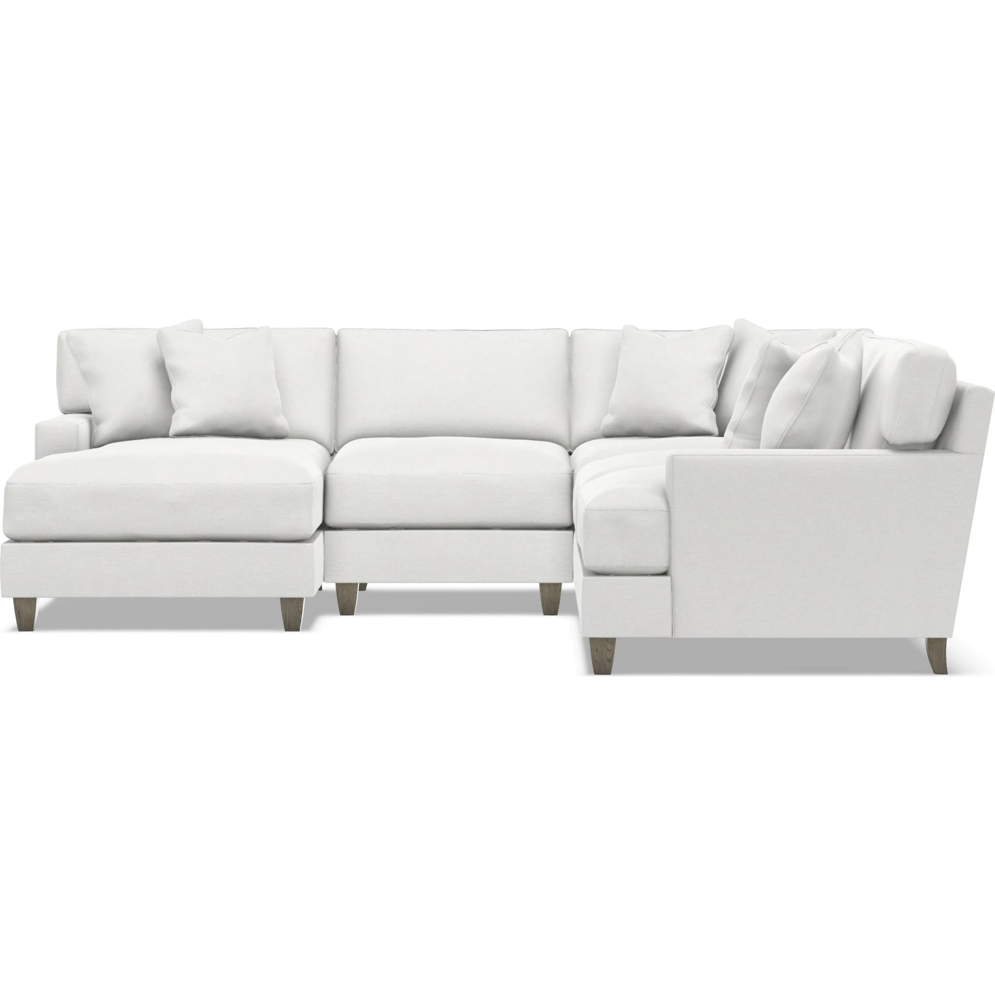 Mila 4-Piece Fabric Sectional by Bernhardt in wdf, 789 portobello. Made from unique in a unique style.