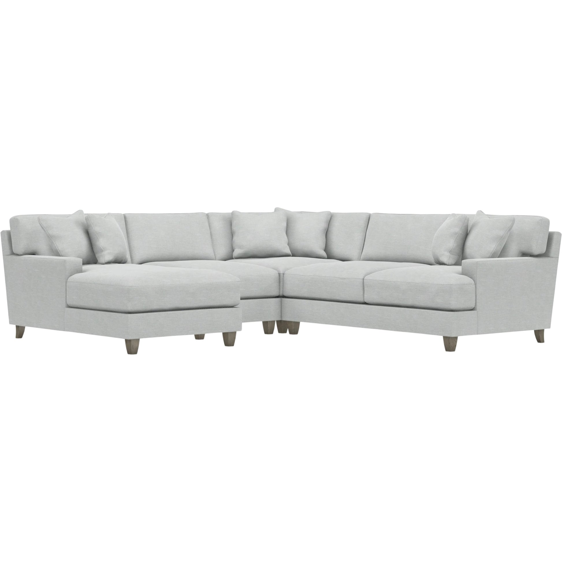 Mila 4-Piece Fabric Sectional by Bernhardt in wdf, 789 portobello. Made from unique in a unique style.