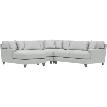 Mila 4-Piece Fabric Sectional by Bernhardt in wdf, 789 portobello. Made from unique in a unique style.