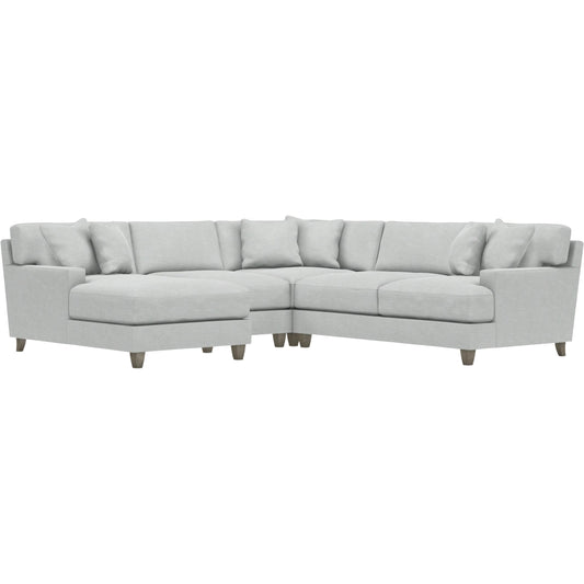 Mila 4-Piece Fabric Sectional by Bernhardt in wdf, 789 portobello. Made from unique in a unique style.